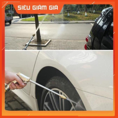 Bộ dây vòi xịt nước rửa xe, tưới cây . tăng áp 3 lần, loại 7m, 10m 206701-2 đầu đồng, cút, nối PE