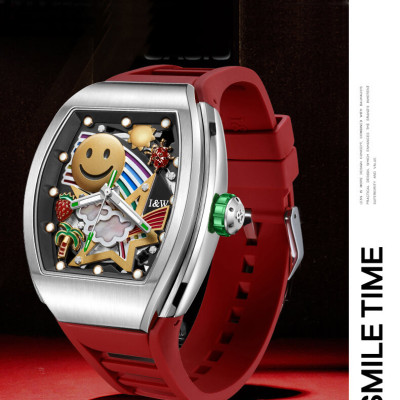 Đồng Hồ Nam I&W Carnival 757GT3 Chính Hãng Full Box Chống Nước Kính Chống Xước Dây Silicone BH 5 Năm (Máy Cơ Tự Động)