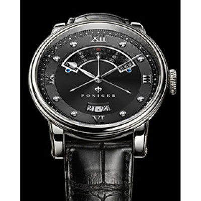 Đồng hồ nam Poniger P719-5 Chính hãng ,Kính sapphire nguyên khối ,chống xước,chống nước 50m,mặt đen dây da đen,vỏ máy thép không gỉ 316L,Đồng hồ cơ (Automatic) bảo hành 24 tháng, hàng mới 100%,thiết kế trẻ trung và sang trọng