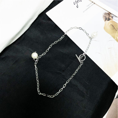 Vòng cổ titan mix ngọc trai thời trang nam nữ