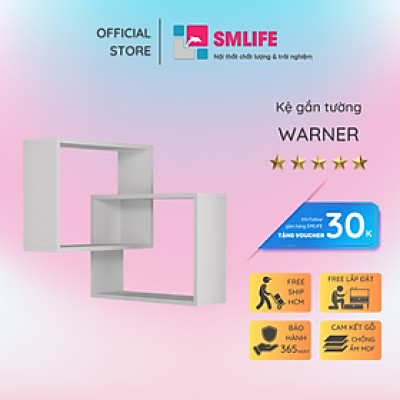 Kệ trang trí phòng khách gỗ công nghiệp SMLIFE Warner
