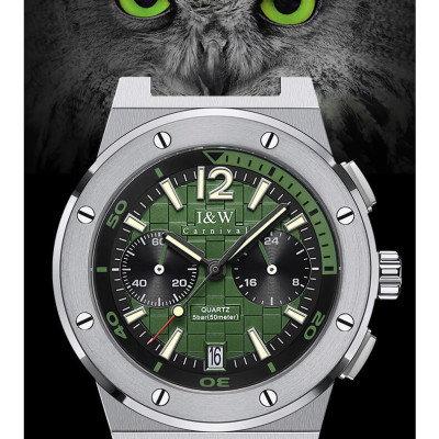 Đồng Hồ Nam I&W Carnival 605G2 Chính Hãng Full Box Chống Nước Kính Chống Xước Dây Da Cao Cấp BH24T (Máy Pin-Quartz)