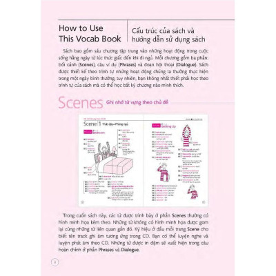 Sách - Sổ Tay Từ Vựng Tiếng Anh - Từ Lúc Thức Giấc Đến Khi Đi Ngủ (Bao Gồm Sách Và 1 Đĩa MP3) - Nhân Trí Việt