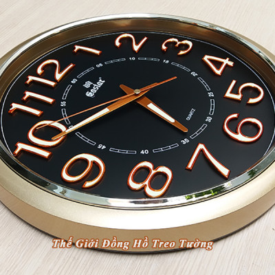 Đồng Hồ Treo Tường Cao Cấp DẠ QUANG KIM TRÔI EASTAR - Số Nổi 3D Tròn Cổ Điển 31cm - Tặng Pin Maxell - BH 1 Năm