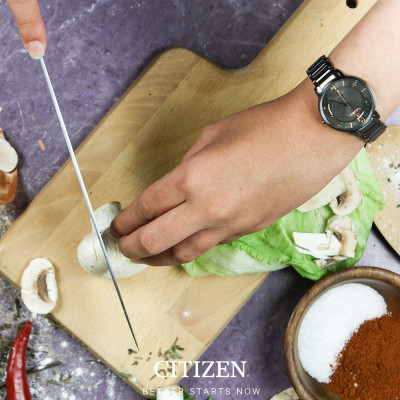 Đồng Hồ Nữ Citizen Dây Thép Không Gỉ EM0528-82H - Mặt Xám (Sapphire)