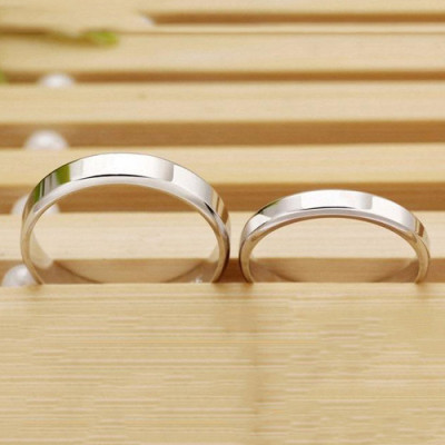 Nhẫn cặp trơn màu bạc NC124 - Size 8