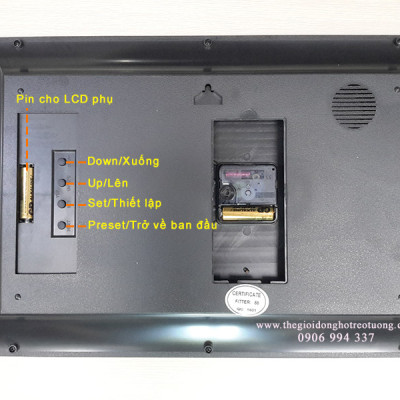 Đồng Hồ Cao Cấp EASTAR Có DẠ QUANG & LỊCH và NHIỆT KẾ ĐIỆN TỬ - Máy KIM TRÔI - Tặng Pin Maxell - Decor Trang Trí Nhà - BH 1 Năm