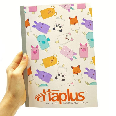 Combo 5 Tập Kẻ Ngang 200 Trang ĐL 58-60g/m2 - Haplus 5525 (Mẫu Màu Giao Ngẫu Nhiên)