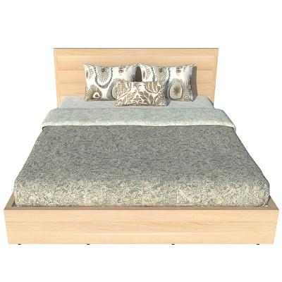 Giường ngủ cao cấp Tundo màu vàng kem 160cm x 200cm