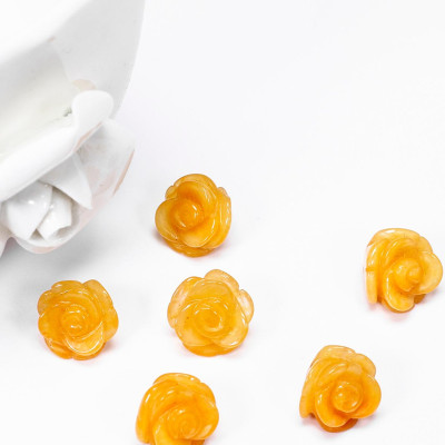 Charm hoa mẫu đơn đá thiên nhiên làm mặt nhẫn, mặt dây chuyền, bông tai, vòng tay - Ngọc Qúy Gemstones