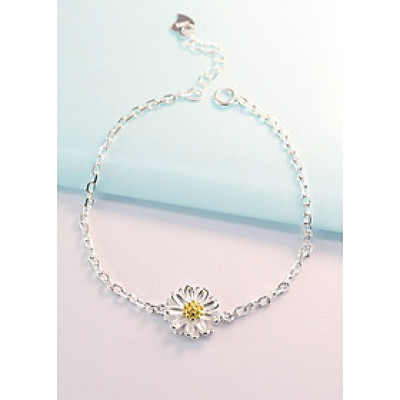 Lắc tay bạc nữ đẹp cúc họa mi LTN0110