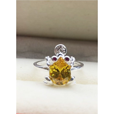 Nhẫn bạc nữ trang sức bạc Ý S925 Bạc Xinh Huệ Ngân - Cóc Thần Tài RR1250