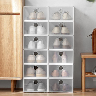 Combo 5 Hộp Đựng Giày Nhựa Cứng Trong Suốt ,Tháo Lắp Dễ Dàng 