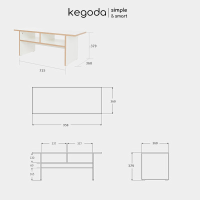 Bàn Gỗ Nhỏ Xinh Handi, Làm Bàn Trà, Bàn Đọc Sách Thương Hiệu KEGODA KGD81