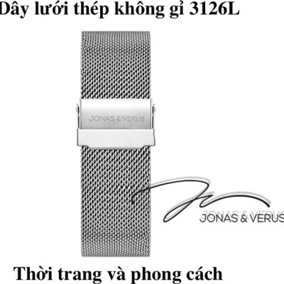 Đồng hồ đeo tay Nam hiệu JONAS & VERUS Y01563-A0.WWLBW, Máy Cơ (Automatic), Kính mo tráng sapphire, Dây Lưới thép không gỉ 316L