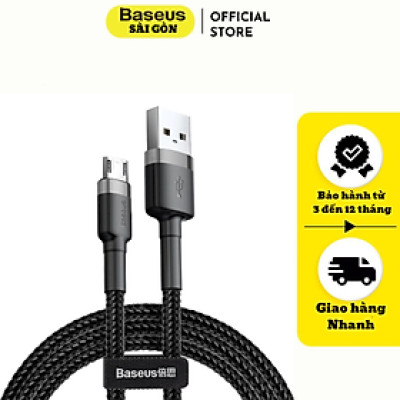 Cáp sạc  Baseus Cafule Micro USB 2.4A nhanh truyền dữ liệu tốc độ cao cho CAMKLF- Hàng chính hãng
