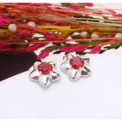 Bông tai bạc Ý 925 Bạc xinh Huệ Ngân - Ngôi sao hi vọng RYE140802