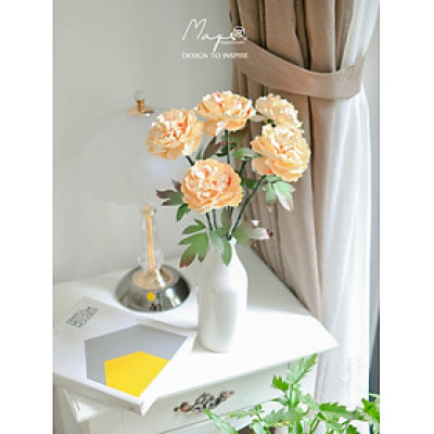 Hoa giấy trang trí cao cấp, Hoa Mẫu Đơn handmade cành lớn Maypaperflower - hoa giấy nghệ thuật, hoa cắm bình, decor nhà ở