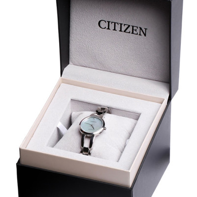 Đồng Hồ Nữ Citizen Đính Kim Cương Dây Thép Không Gỉ EM0430-85N - Mặt Xà Cừ (Sapphire)