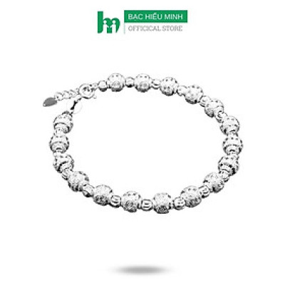 Lắc Tay Nữ Bạc Hiểu Minh LTU522 Bi Tròn Bạc Ý