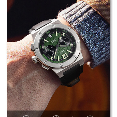 Đồng Hồ Nam I&W Carnival 605G2 Chính Hãng Full Box Chống Nước Kính Chống Xước Dây Da Cao Cấp BH24T (Máy Pin-Quartz)