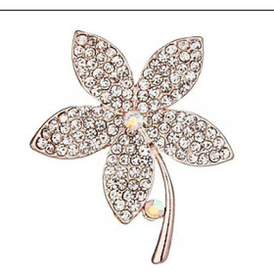 Trâm Cài Áo Nữ Quà Tặng Hoa 5 Cánh Đính Đá Trang Nhã Sang Trọng (Kèm Hộp Quà Tặng)