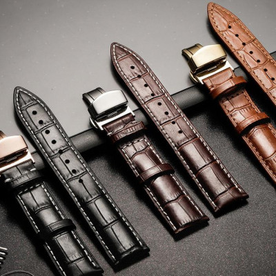 Dây Đồng Hồ Da Bò Khóa Bướm Hộp Đựng Bằng Gỗ Cao Cấp YE-003G