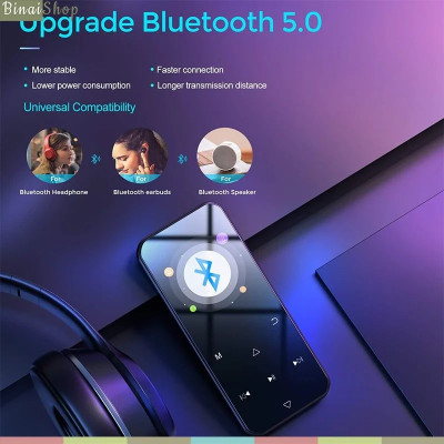 Ruizu D19 - Máy Nghe Nhạc Lossless Siêu Mỏng, Bluetooth 5.0, FM Radio, Thời Lượng Pin 50 Giờ, Bộ Nhớ Trong 16GB - Hàng Chính Hãng