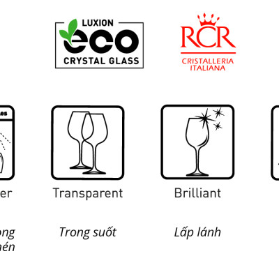 Bộ 6 Ly Thuỷ Tinh Pha Lê Ý RCR - Marilyn Dof Tumblers 340 ml