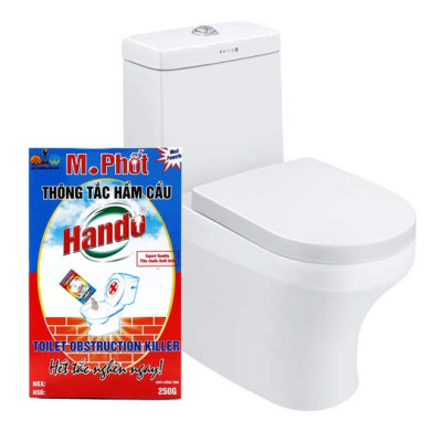 Combo 2 gói Bột thông tắc bồn cầu bể phốt xuất khẩu Hando 250Gr 
