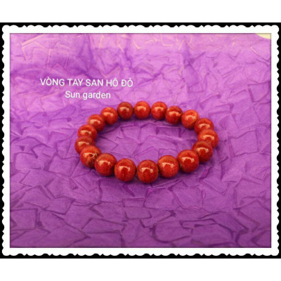 VÒNG TAY PHONG THỦY SAN HÔ ĐỎ MAY MẮN BÌNH AN