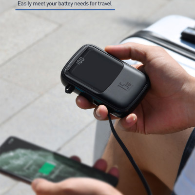 Pin sạc dự phòng BASEUS Qpow Digital Display 3A 10.000MAH kèm cable iPhone - Hàng chính hãng