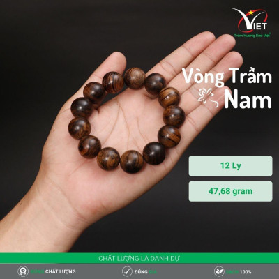 Vòng Trầm Nam Thiên Nhiên - Trầm Chìm - Kiểu Tròn