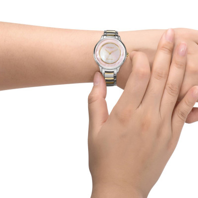 Đồng Hồ Nữ Citizen Dây Thép Không Gỉ EM0384-56D - Mặt Xà Cừ (Sapphire)