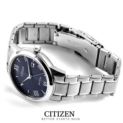 Đồng Hồ Nam Citizen Dây Thép Không Gỉ AW1231-58L - Mặt Xanh