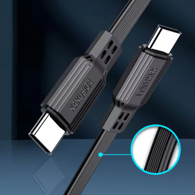 Cáp sạc Kaku PD 60W Type-C to Type-C, truyền dữ liệu, dây cao su PVC chống rối, đô dài 1m ( hàng chính hãng)