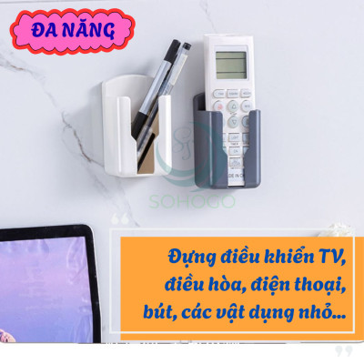 Hộp Đựng Remote Dán Tường Tiện Lợi -Kệ Gắn Tường Đựng Remote – Không Cần Khoan
