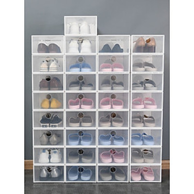 Combo 5 Hộp Đựng Giày Nhựa Cứng Trong Suốt ,Tháo Lắp Dễ Dàng 