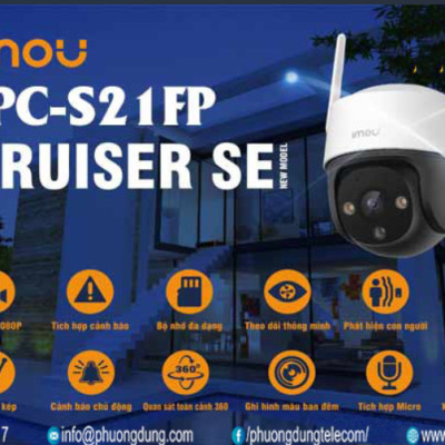 CAMERA IMOU PT 2MP IPC-S21FP CHÍNH HÃNG TÍCH HỢP MIC-hàng chính hãng