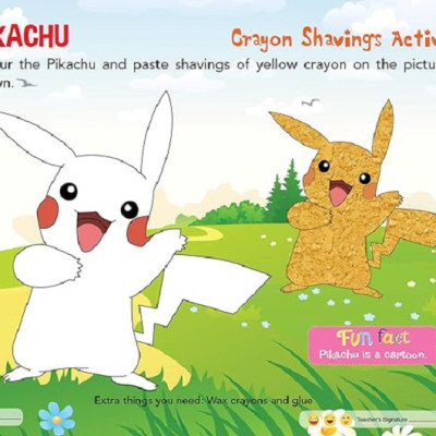 Art and Craft Activity Book C for 3-4 Year old kids with free craft material