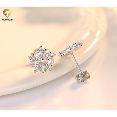 Bông tai bạc Ý 925 Huệ Ngân - Hoa Đẹp RYE141090