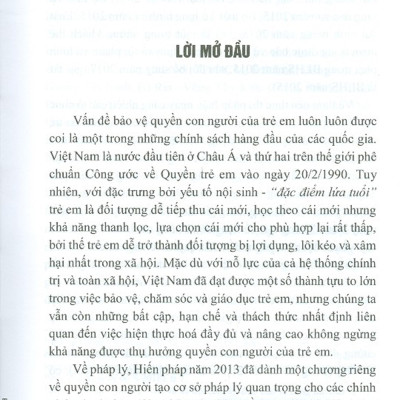 Bảo Vệ Quyền Con Người Của Trẻ Em Bằng Pháp Luật Hình Sự Việt Nam (Sách Chuyên Khảo)