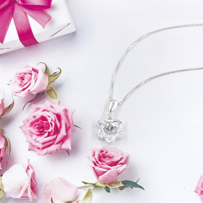 Dây Chuyền Vòng Cổ Bạc 925 Cao Cấp Ngôi Sao May Mắn Đính Đá CZ Cao Cấp Chống Xước BẠC HIỂU MINH DMD449