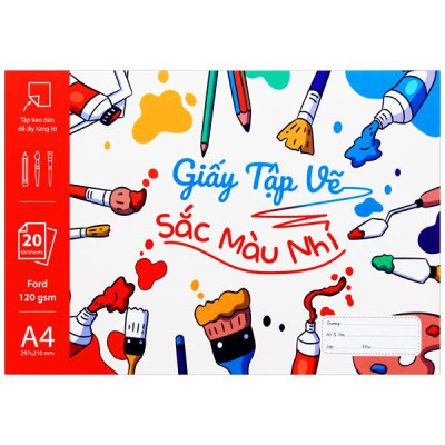 Tập Vẽ A4 - 40 Trang 120gsm - The Sun - Sắc Màu Nhí