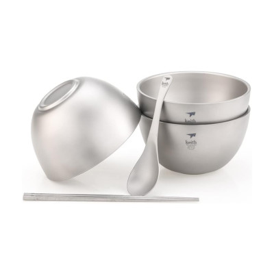Tô chén ăn cách nhiệt 2 lớp Titanium Keith Ti5355 - 850ml