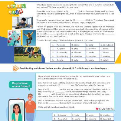 Tăng cường kĩ năng Đọc, Nghe và Giao tiếp Tiếng Anh Lớp 7