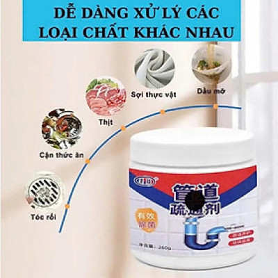Bột Thông Cống Cực Mạnh, Lọ Thông Cống Đa Năng 260gram