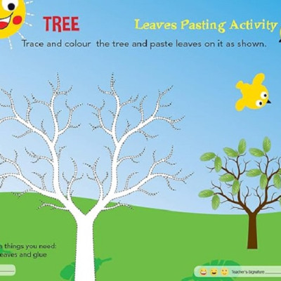 Art and Craft Activity Book 1 for 4-5 Year old kids with free craft material