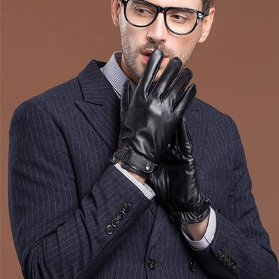 Găng tay nam da cừu BHY8791 Bao tay da thật nam. Lót lông giữ ấm, cán gió, chống ngấm nước. Hàng chính hãng