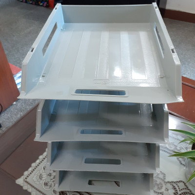 Kệ ráp hồ sơ 4 tầng màu xám Xukiva 190-4